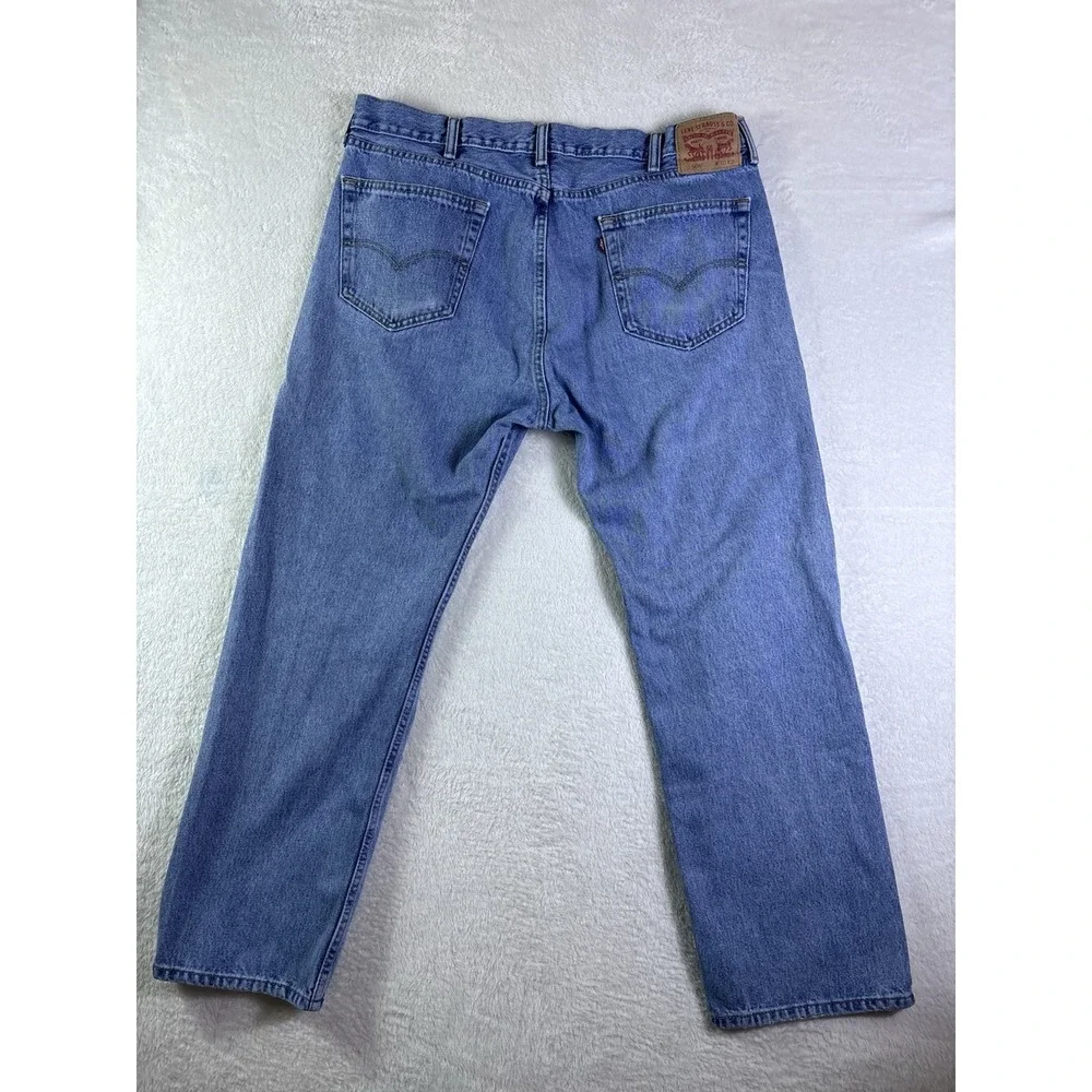 Levi's 505 Jeans Mens 40x30 Blue Denim Medium Wash Straight Leg Regular Fit